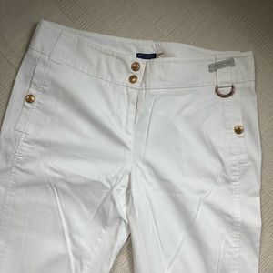 Magaschori white pants with gold detailing